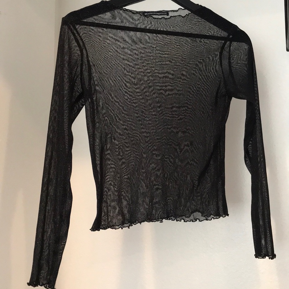 Brandy sheer glitter top